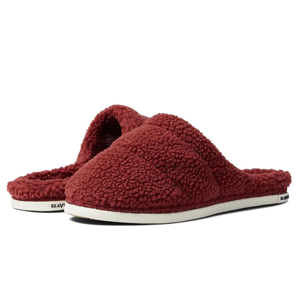 SeaVees Seachange Slippers Men's US 9 Red Round Toe Slip On Slides JOBB1608
